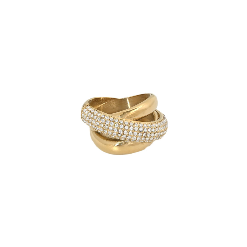 Anello Glamour con zirconi
