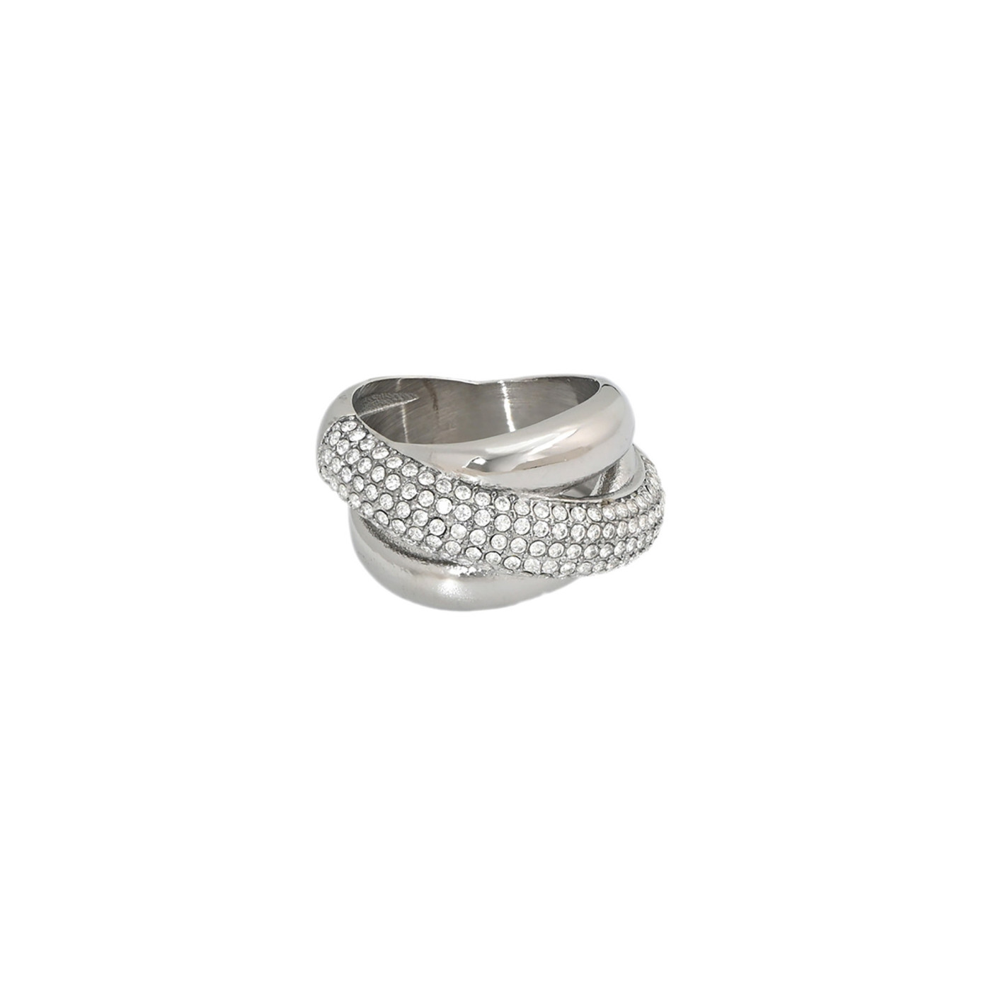 Anello Glamour con zirconi