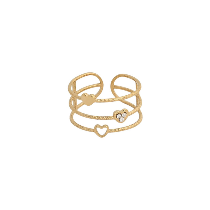 Anillo Delicate ajustable corazones