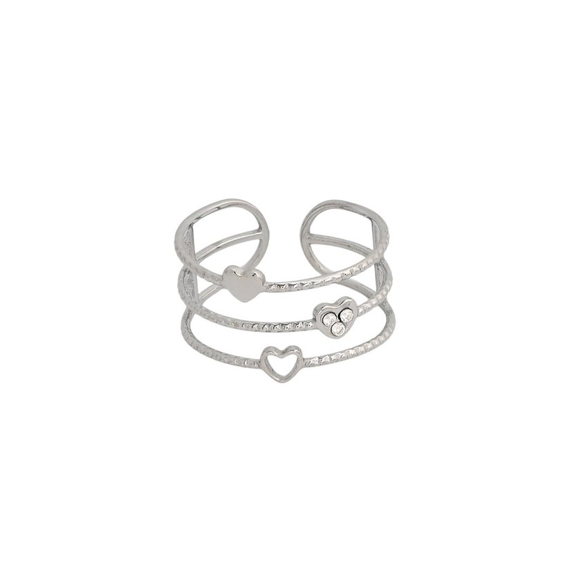 Delicate adjustable ring hearts