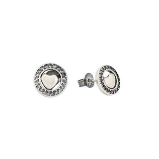 Luxury spike earring with round shape and heart