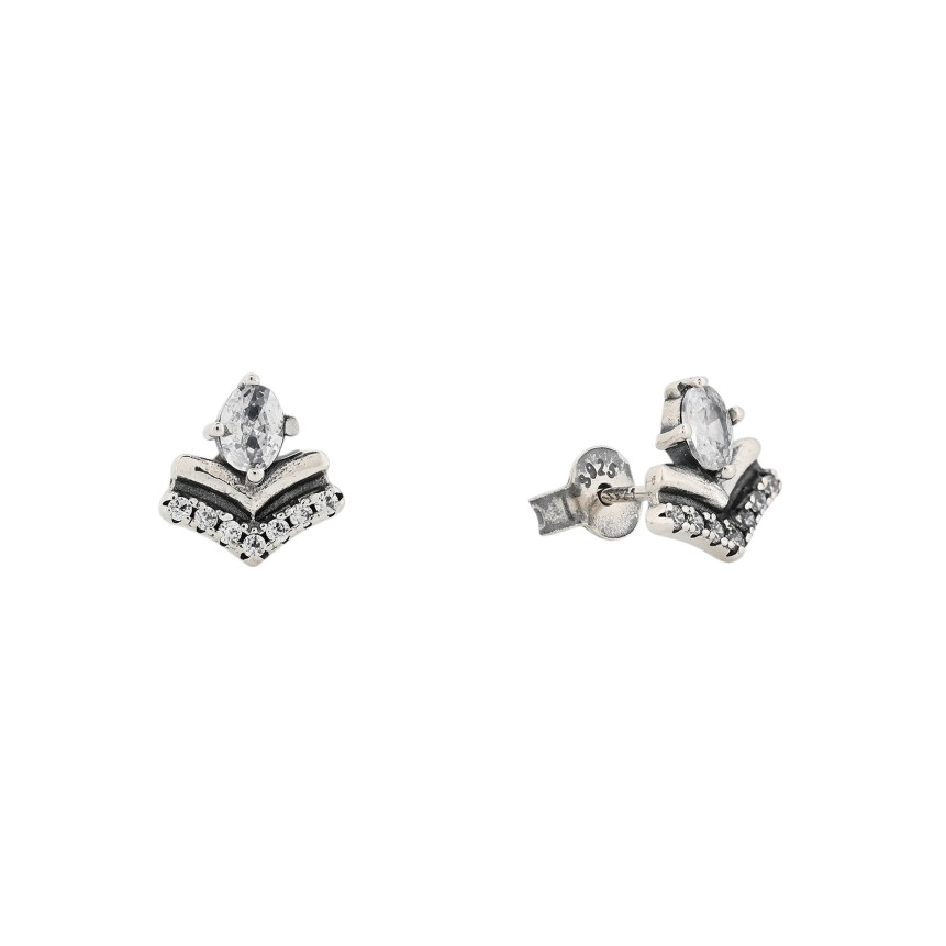 Boucle d\'oreille épingle Luxury avec zirconias