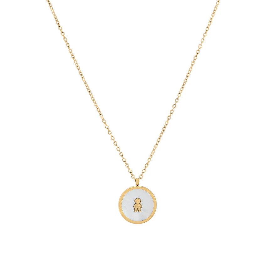 Stainless steel boy necklace GB