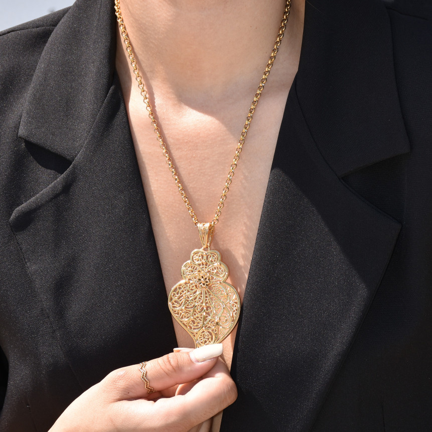 Collier filigrane coração de viana traditionnel GB