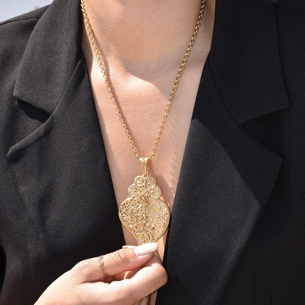 Collier filigrane coração de viana traditionnel GB