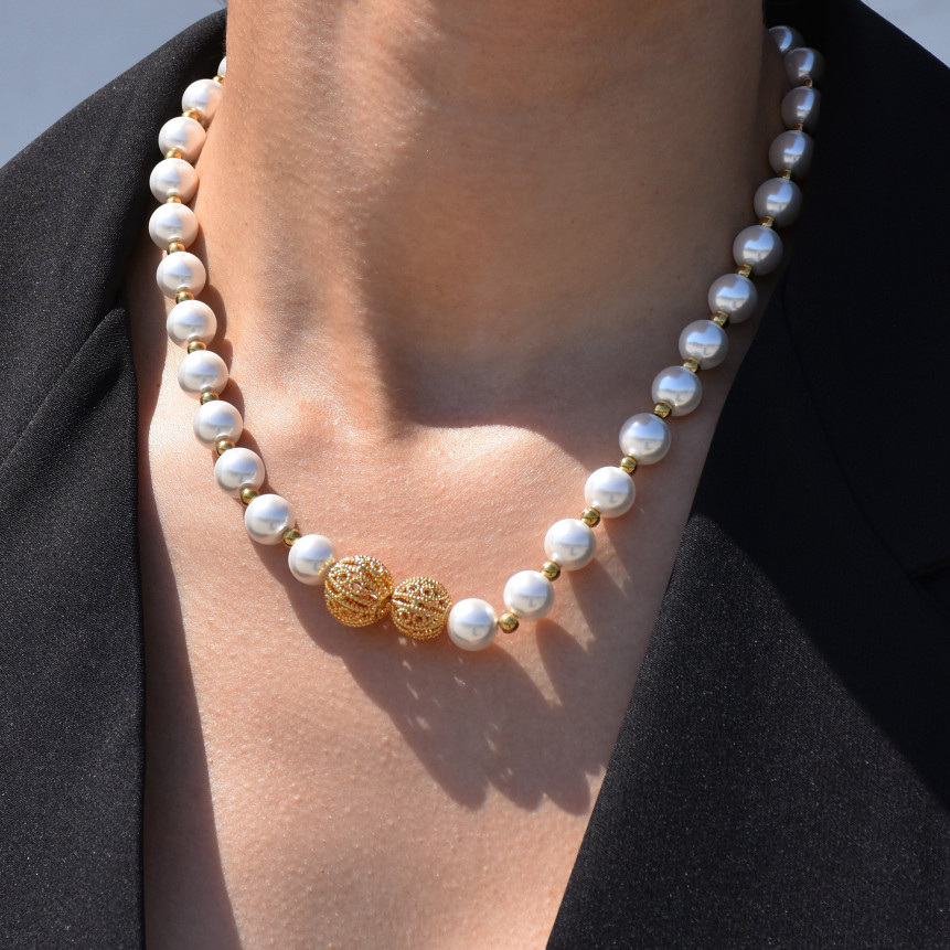 Collier de perles coração de viana GB