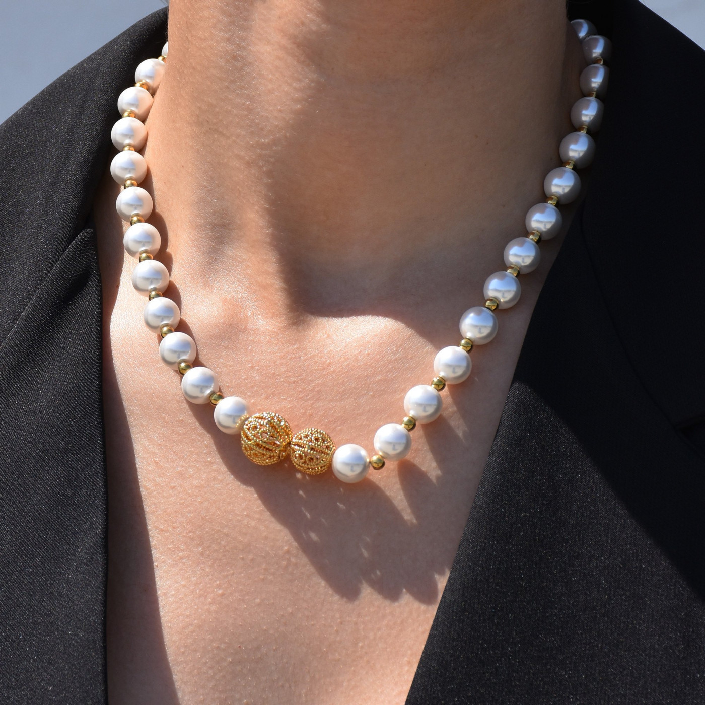 Collar perlas coração de viana GB