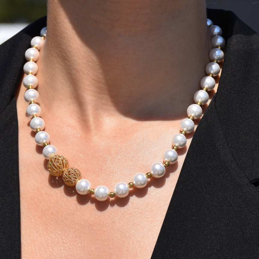 Collier de perles coração de viana GB