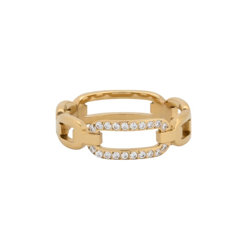 Glamour ring with zirconias