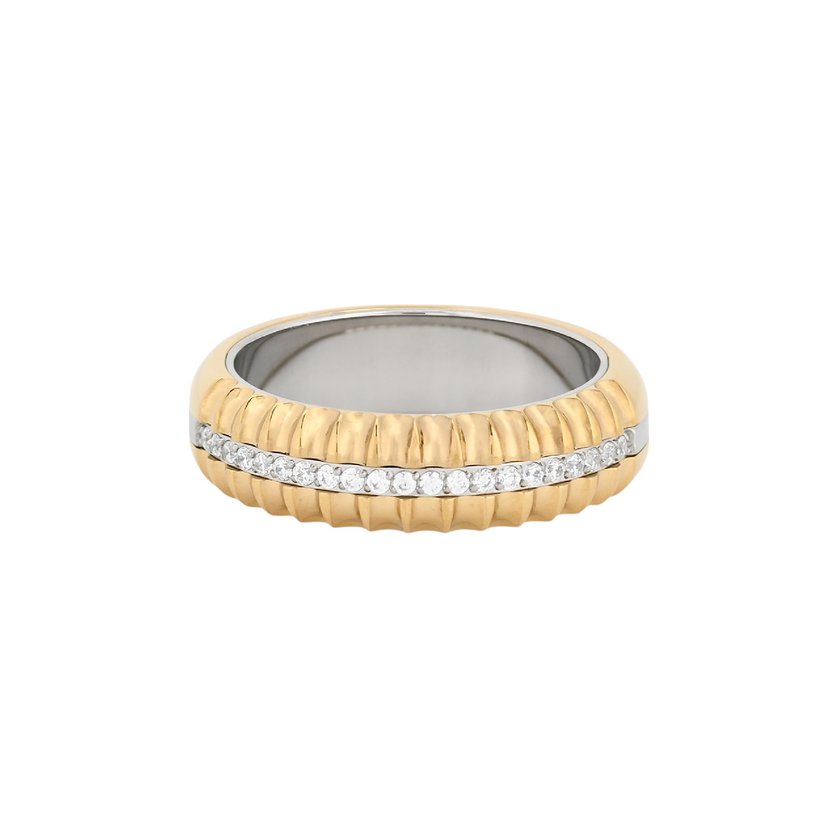 Glamour ring with zirconias