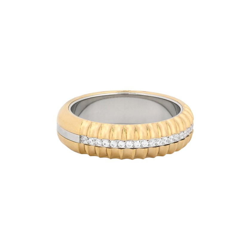 Glamour ring with zirconias