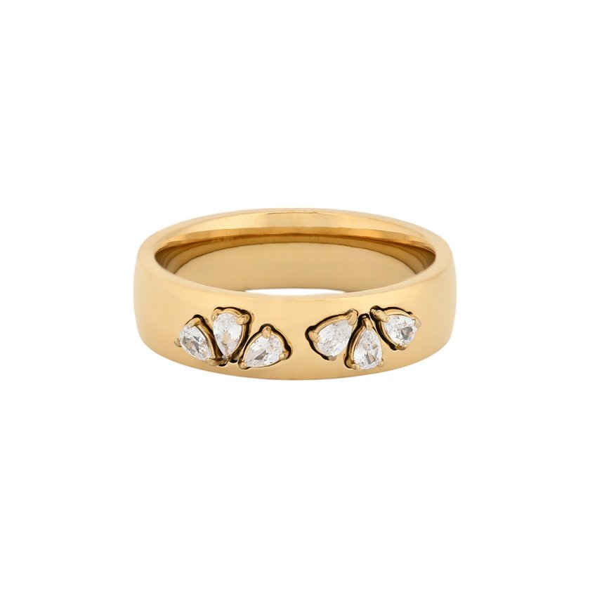 Glamour ring with zirconias