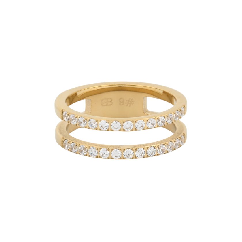 Glamour ring with zirconias