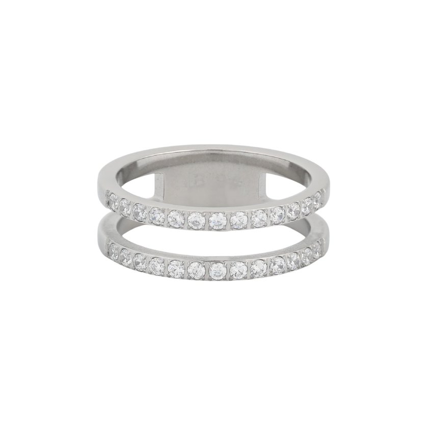 Glamour ring with zirconias