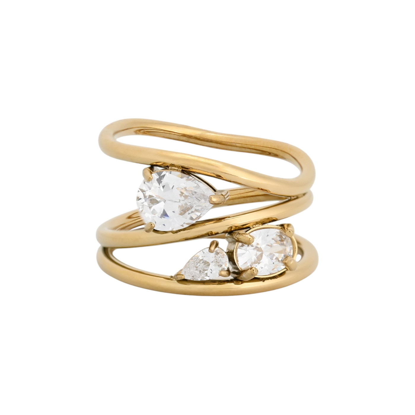 Anillo Glamour con circonitas