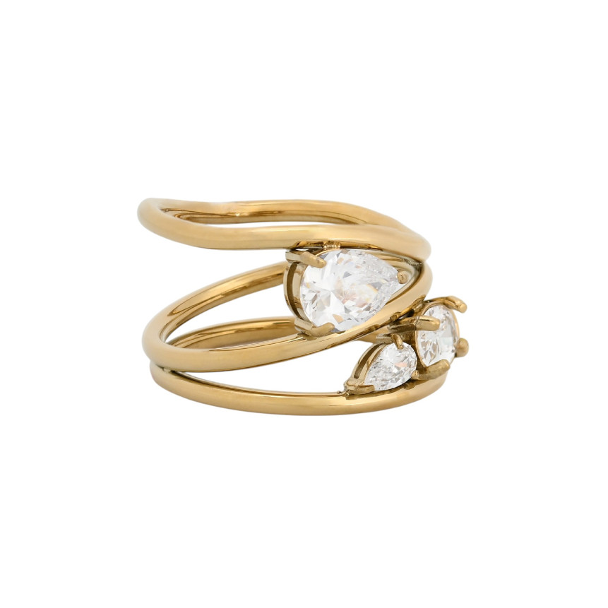 Anillo Glamour con circonitas