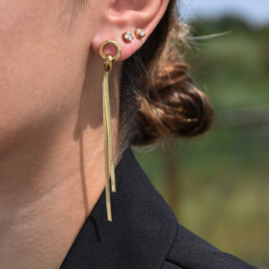 Long intertwined earring GB