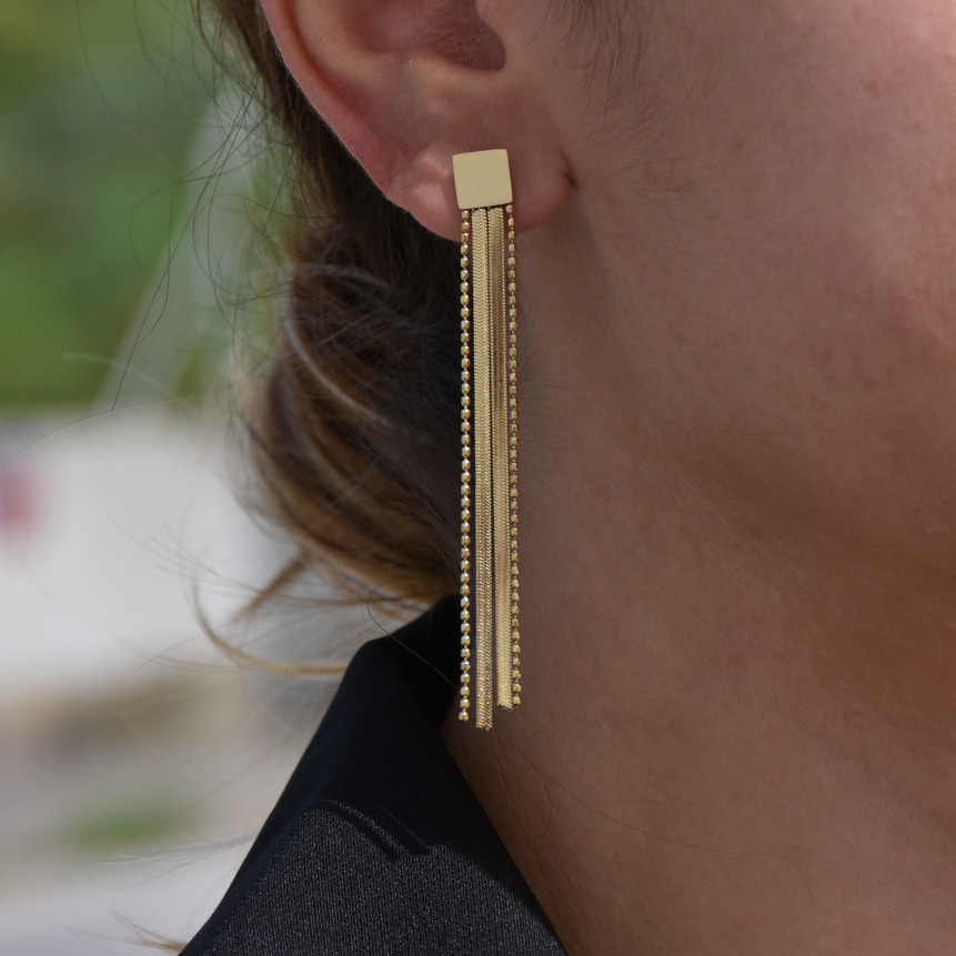 Pendientes con cadena lisa GB