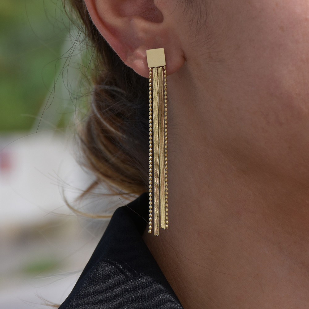 Pendientes con cadena lisa GB