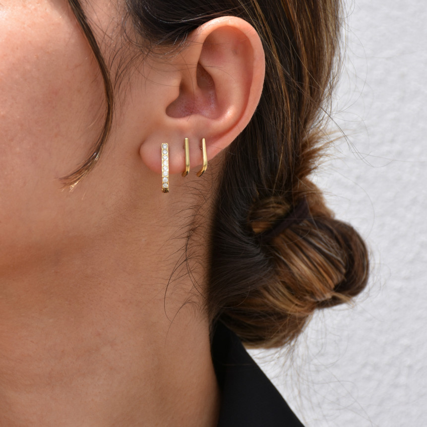 Small steel earrings GB
