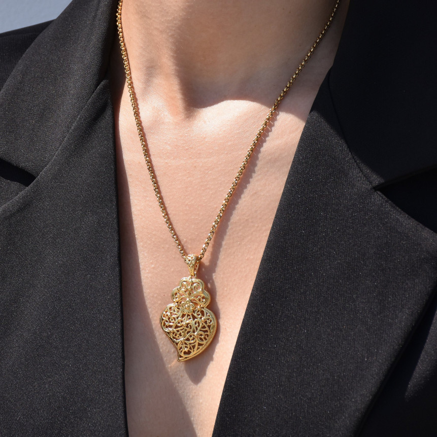 Encantos Portugal necklace with heart of Viana