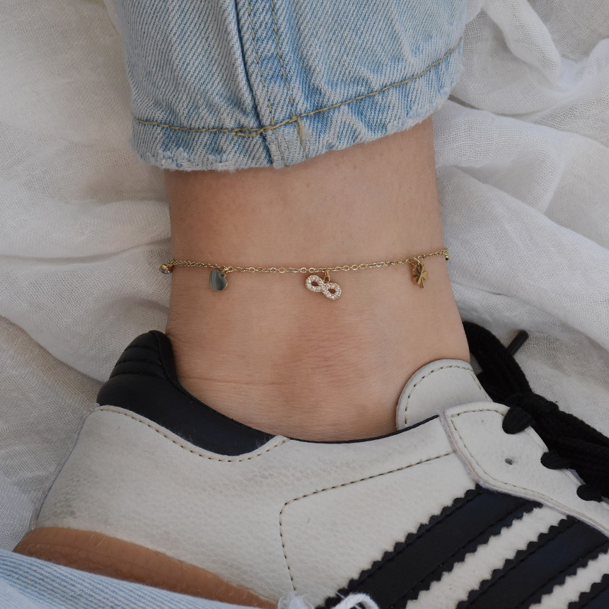 Pulseira de pé aço infinito GB