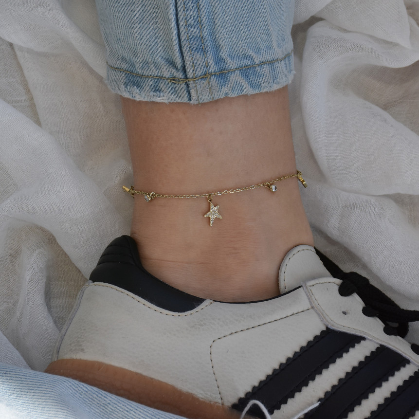 Pulseira de pé aço estrela do mar GB