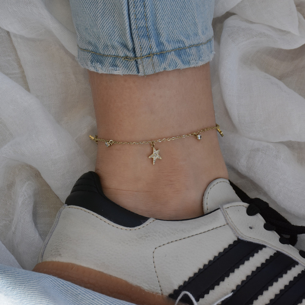 Pulseira de pé aço estrela do mar GB