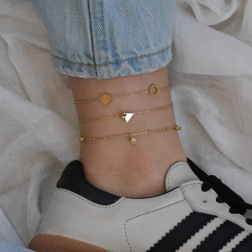 Pulseiras de pé aço básico GB