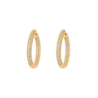 Boucles d'oreille BeLove rondes avec zircones