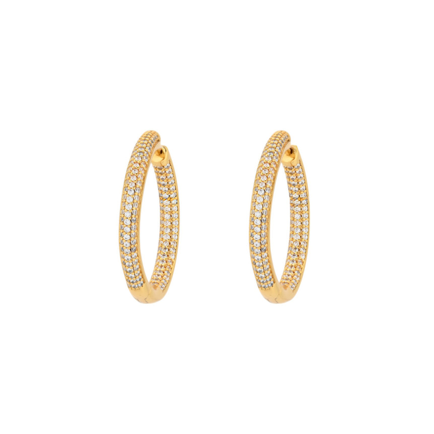 Boucles d\'oreille BeLove rondes avec zircones