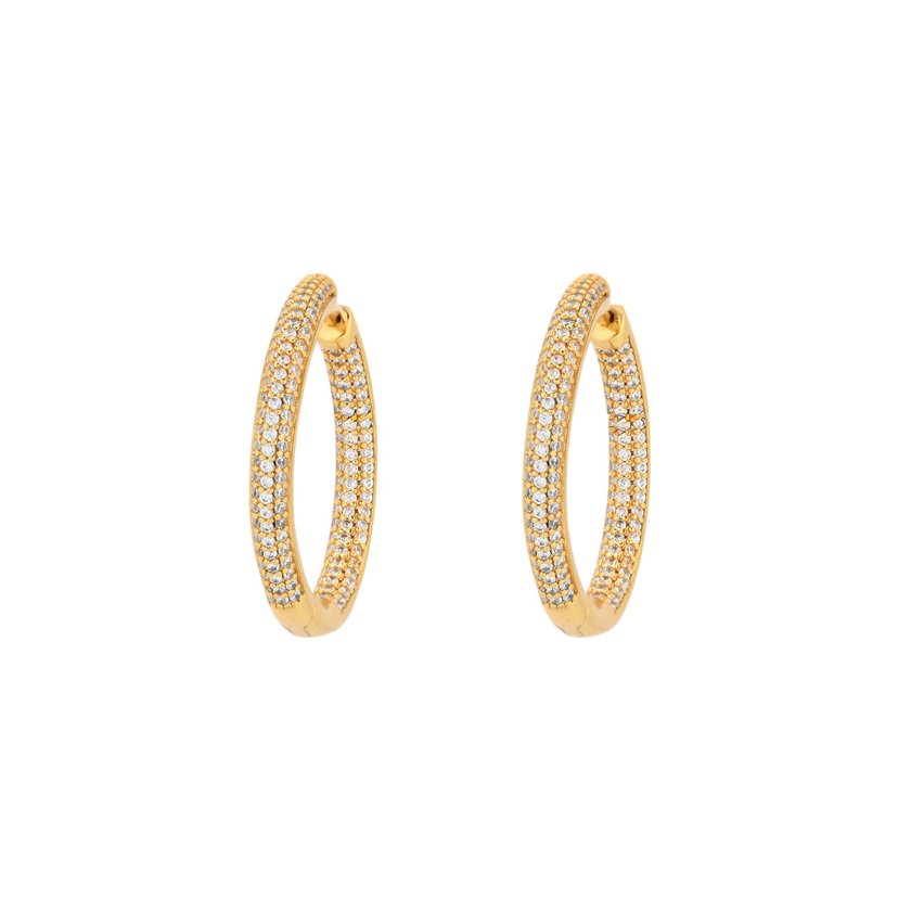 BeLove round hoops with zirconia