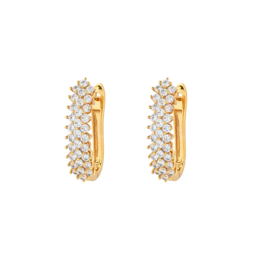 Boucles d\'oreilles BeLove ovales avec brillants