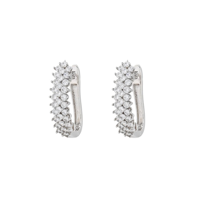 Boucles d'oreilles BeLove ovales avec brillants
