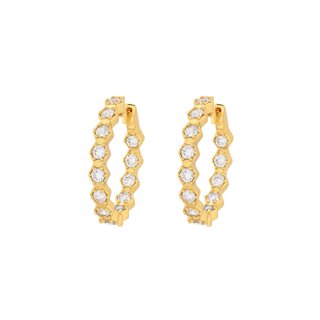 Boucles d'oreille BeLove géométriques avec zircones