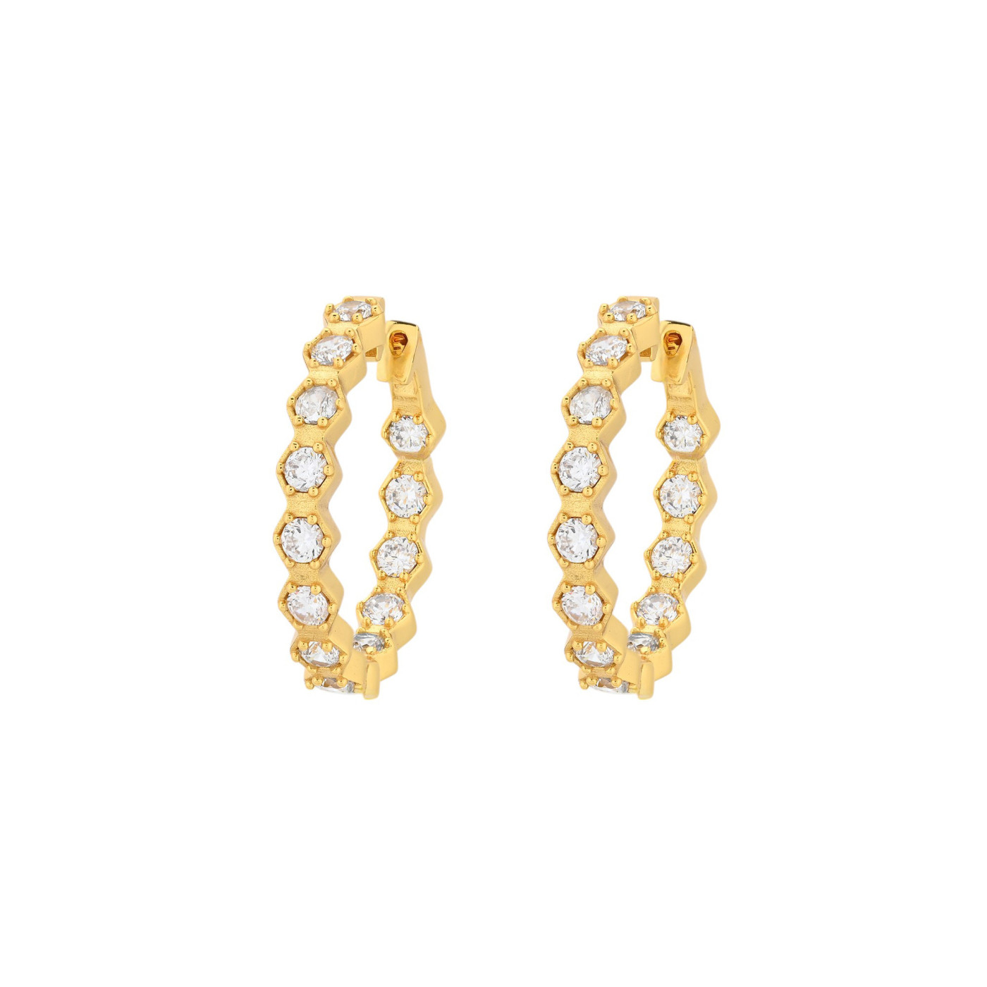 BeLove geometric hoops with zirconia