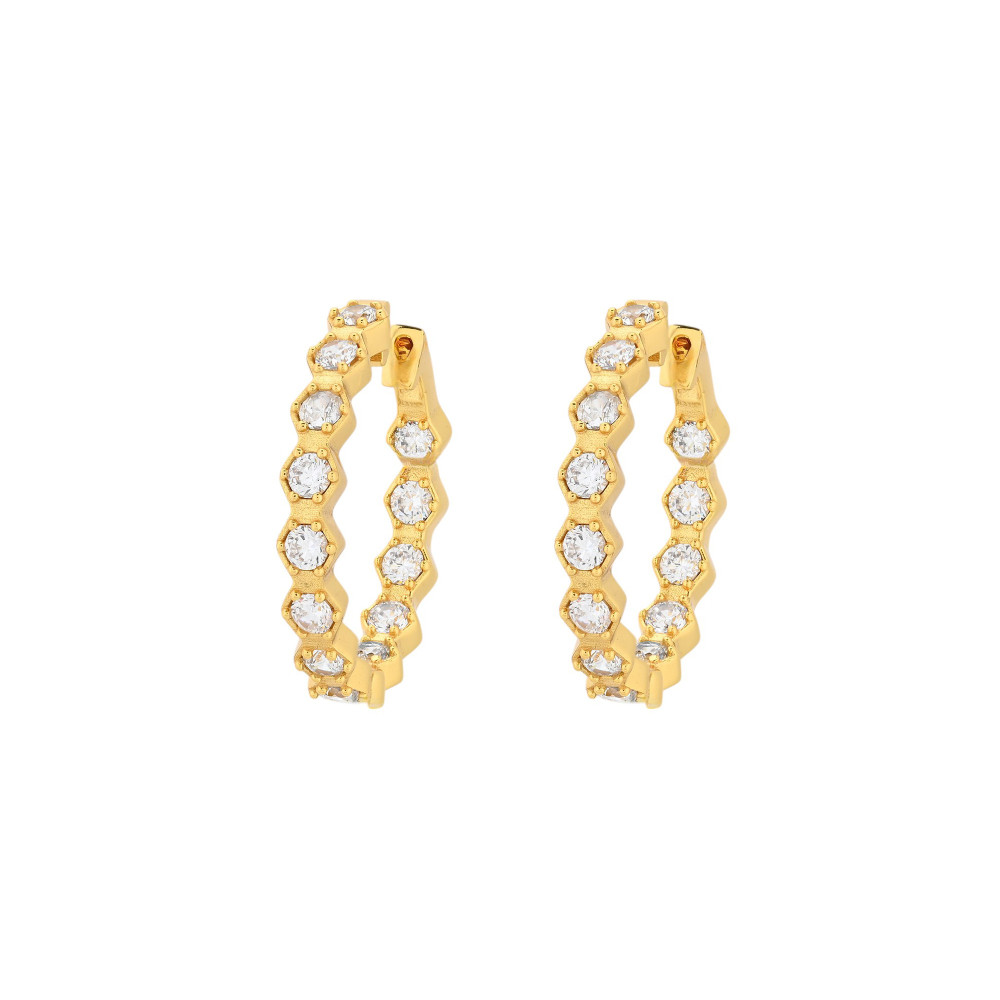 BeLove geometric hoops with zirconia