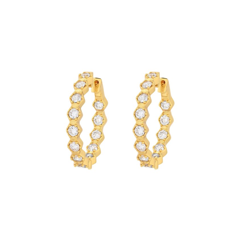 BeLove geometric hoops with zirconia