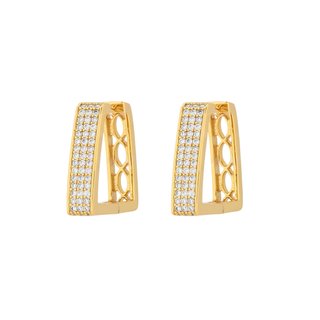 Square BeLove hoops with sparkles