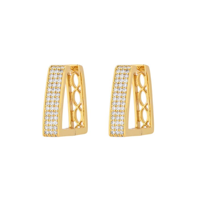 Square BeLove hoops with sparkles