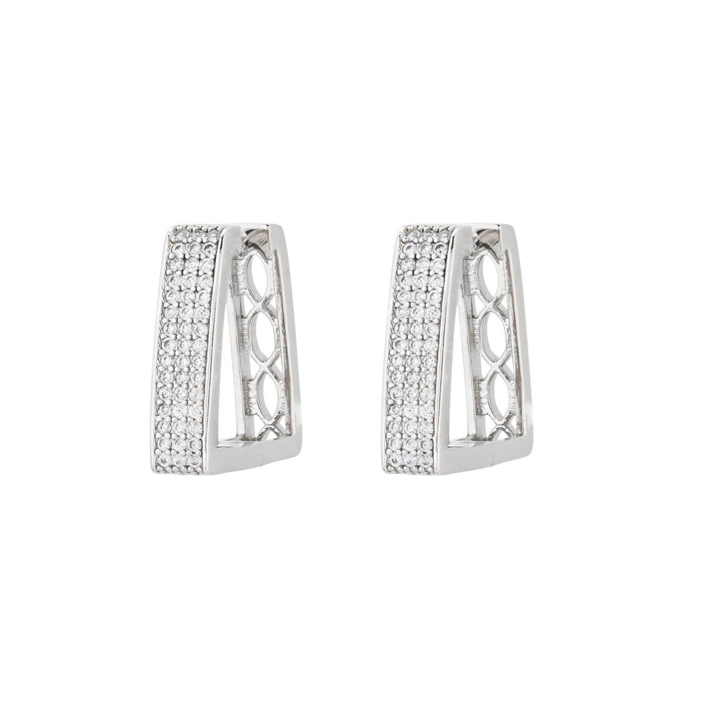 Square BeLove hoops with sparkles