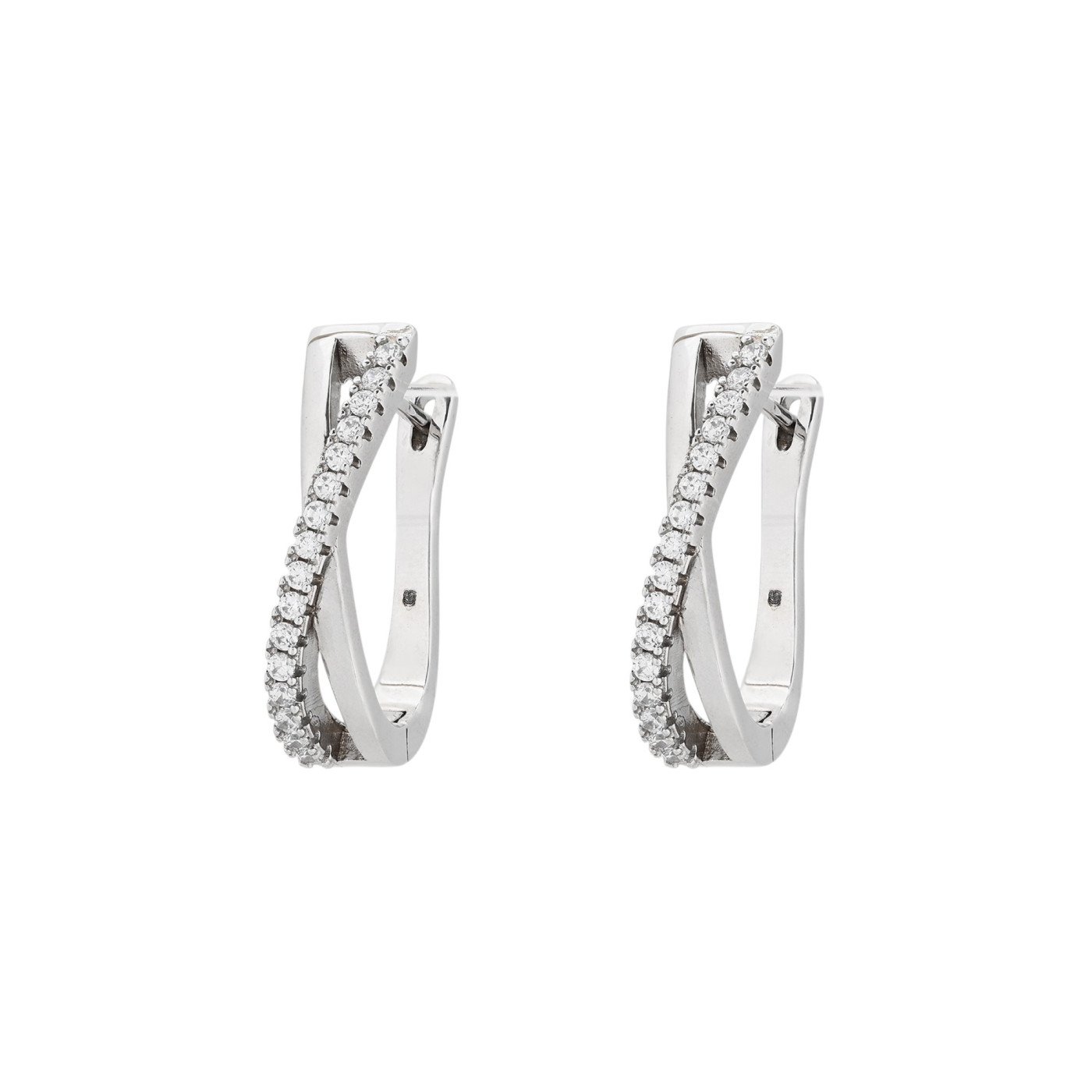 Crisscross BeLove hoops with sparkles