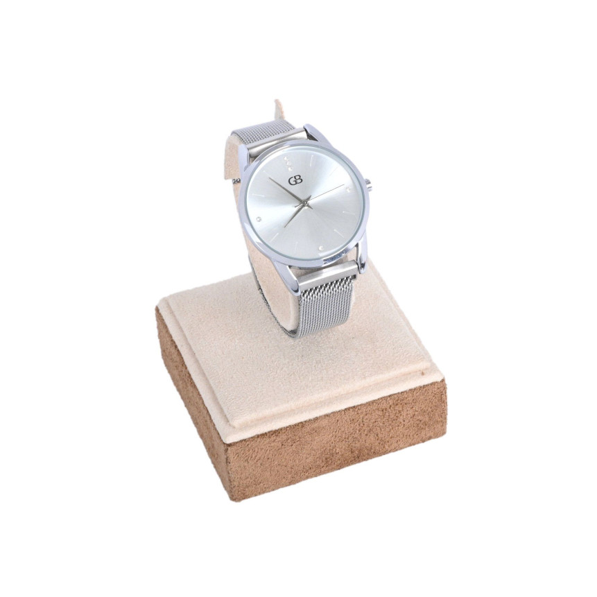 Orologio analogico argento | fondo bianco GB