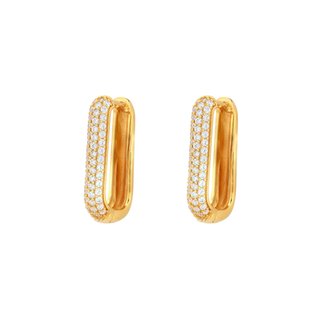 Boucles d'oreilleBeLove carrées avec zircones