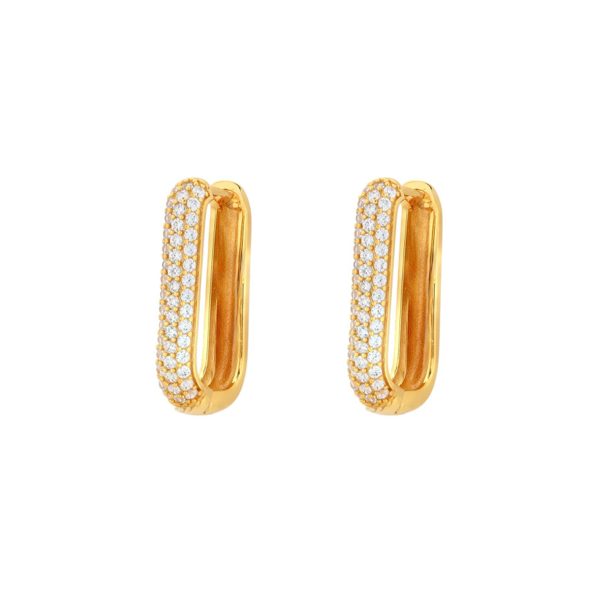Argolas BeLove quadradas com zircônias