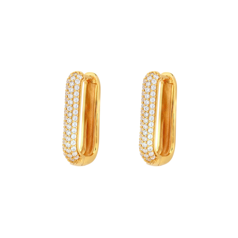 Argolas BeLove quadradas com zircônias