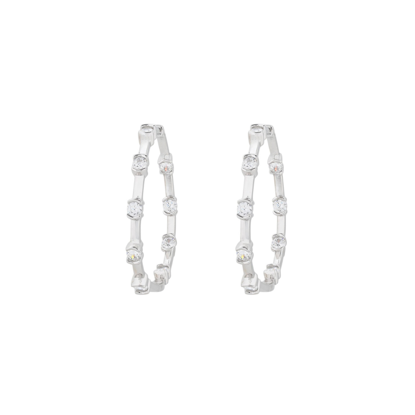 BeLove thin hoops with brilliants