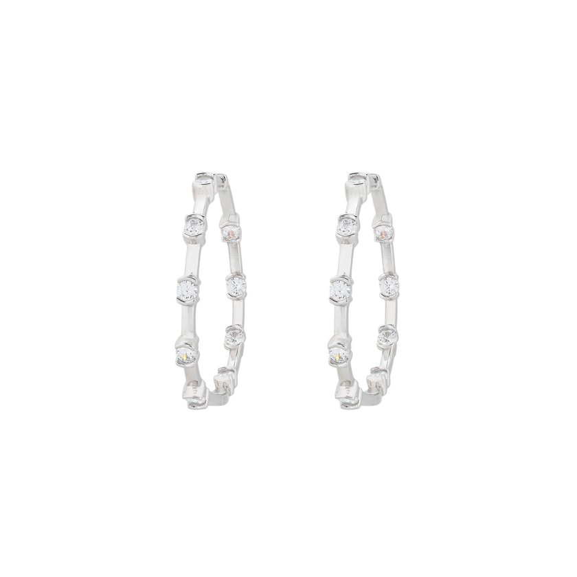 BeLove thin hoops with brilliants