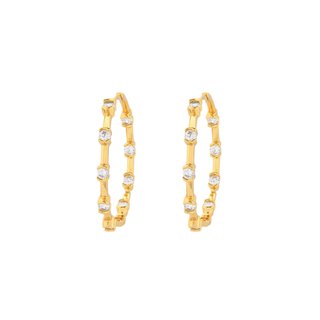 Boucles d'oreilles BeLove fines avec brillants