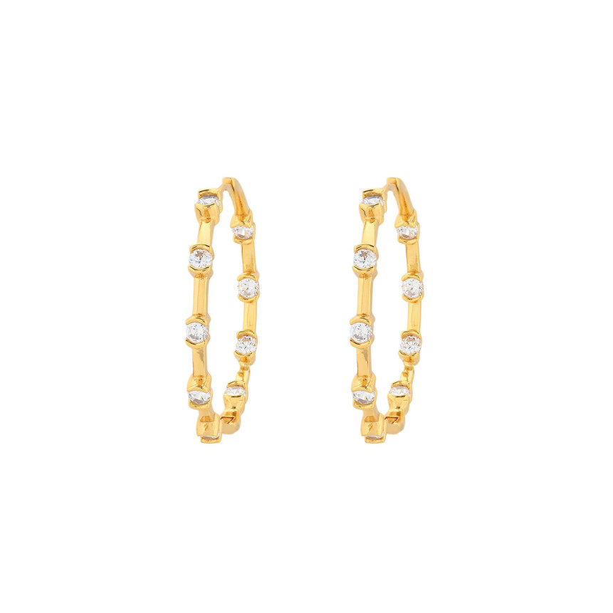 Boucles d\'oreilles BeLove fines avec brillants